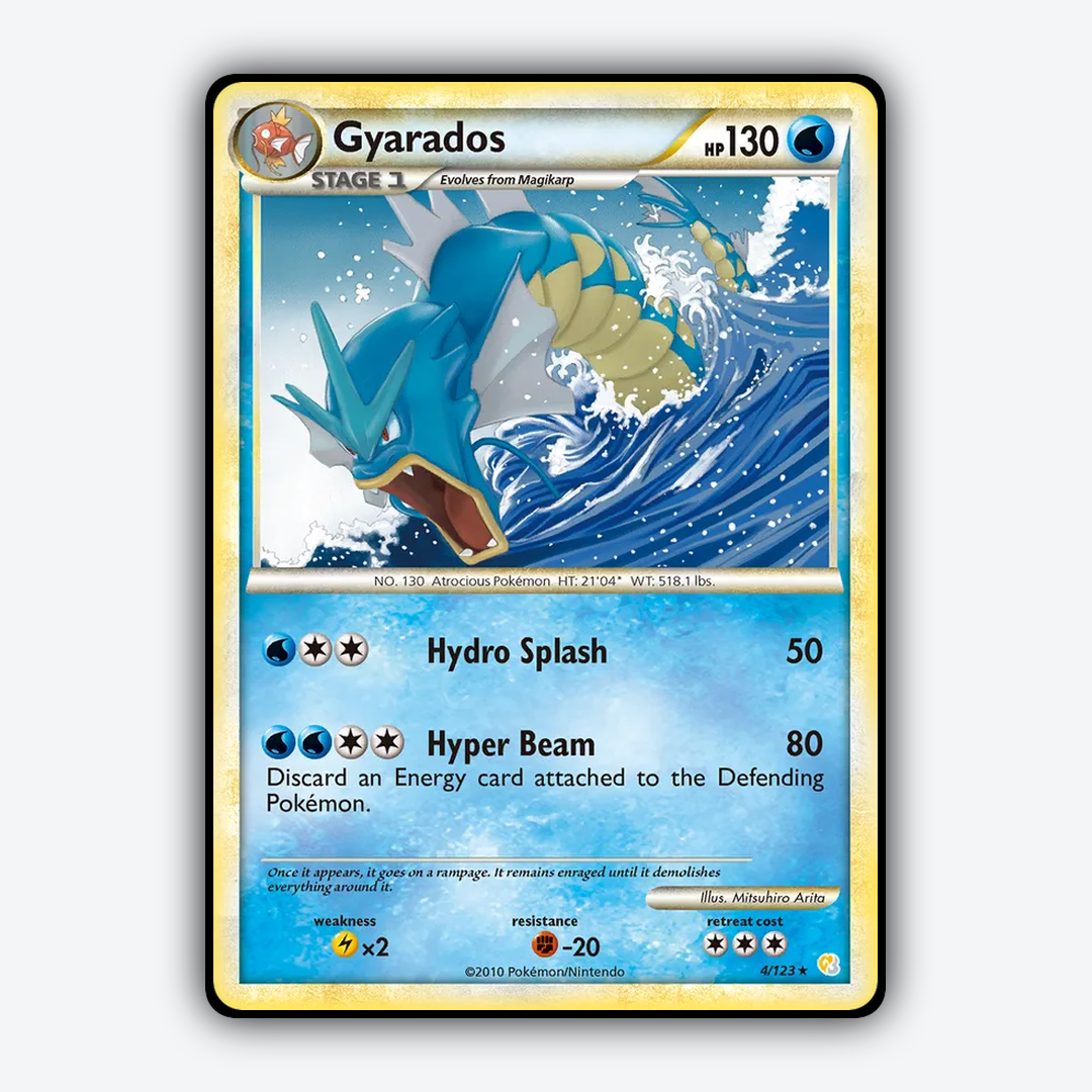 Gyarados 004/123 - HeartGold & SoulSilver Set - Card Rug