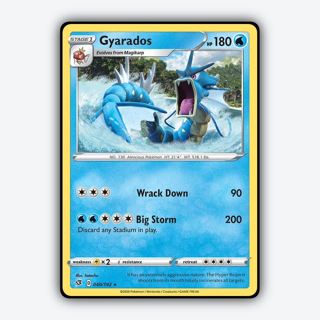 Gyarados 040/192 - Rebel Clash Set - Card Rug