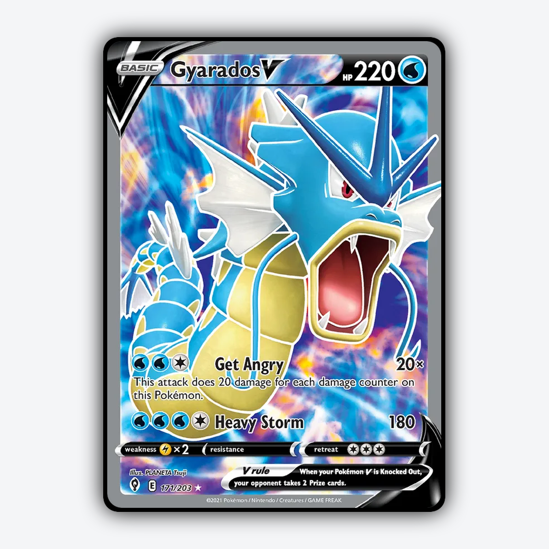 Gyarados V #171 - Evolving Skies Set - Card Rug