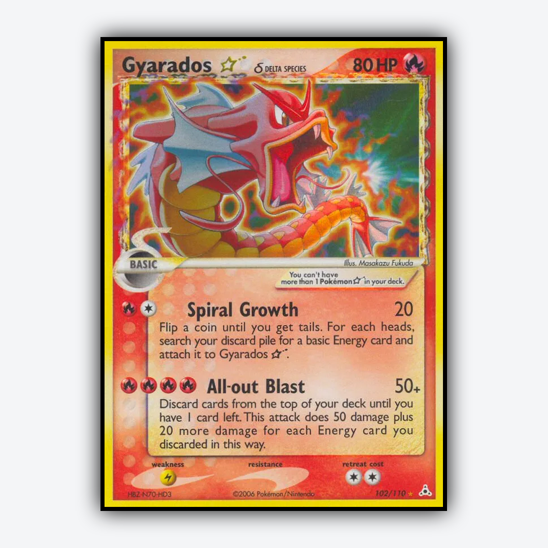 Gyarados ★ δ 102/110 - Holon Phantoms Set - Card Rug