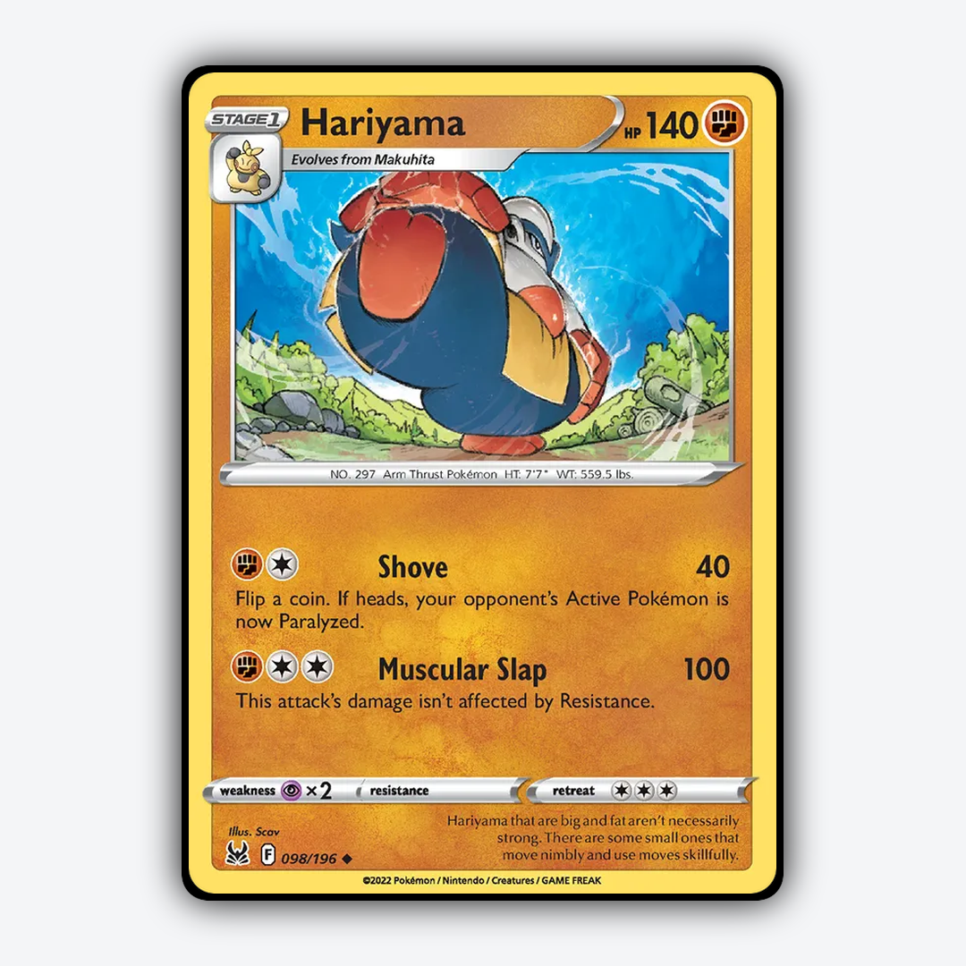 Hariyama 098/196 - Lost Origin Set - Card Rug