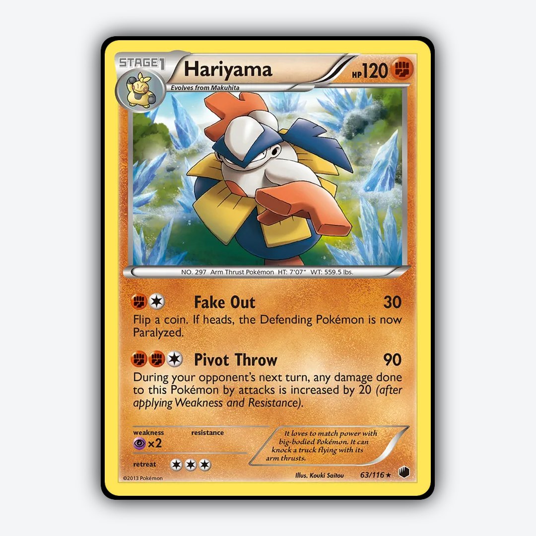 Hariyama 063/116 - Plasma Freeze Set - Card Rug