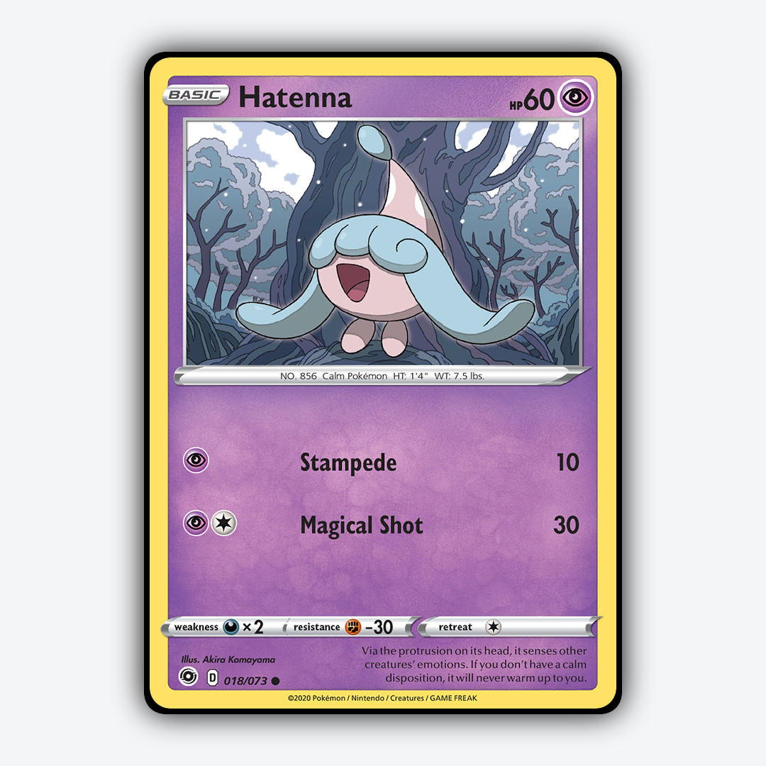 Hatenna 018/73 - Champion's Path Set - Card Rug