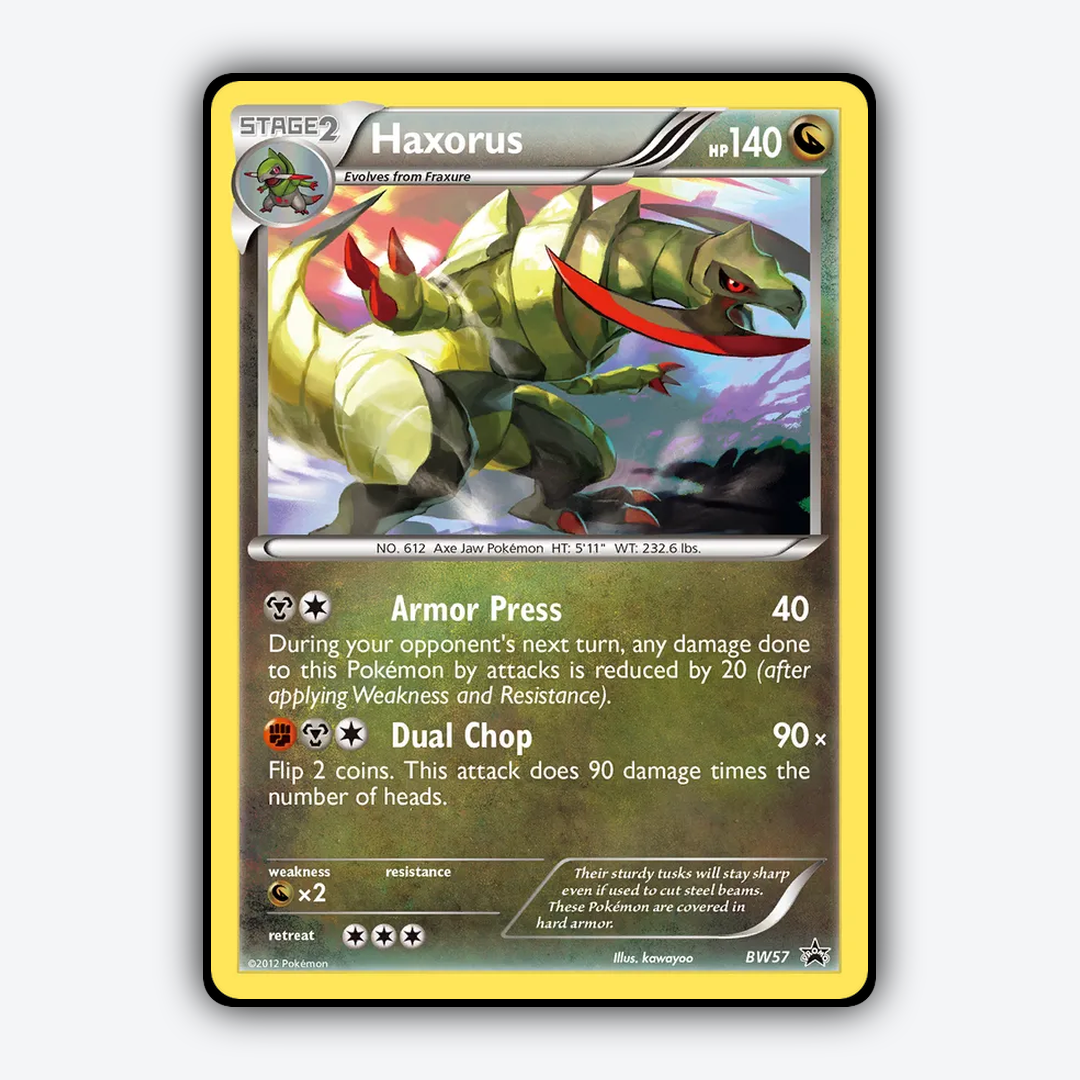 Haxorus #57 - BW Black Star Promos Set - Card Rug