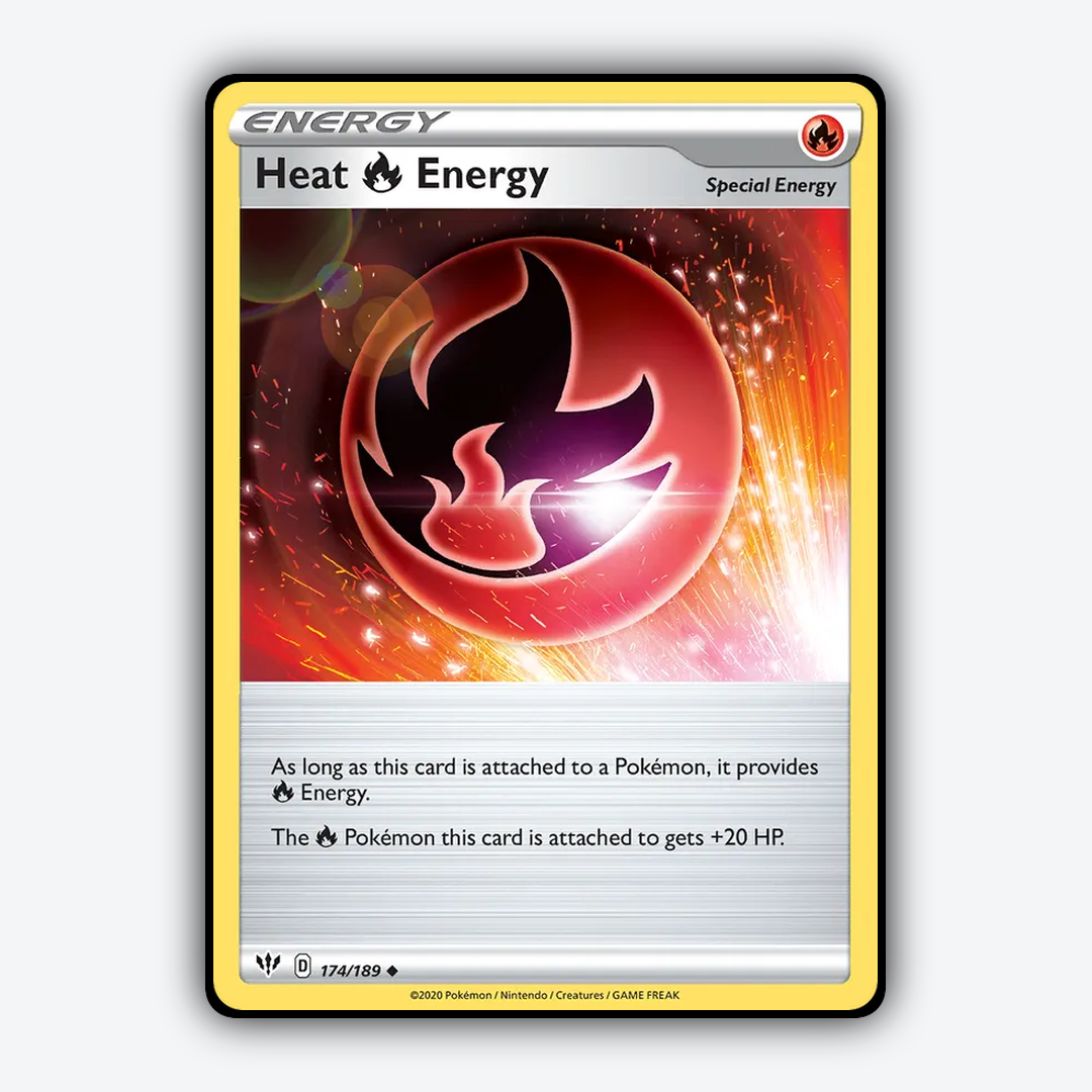Heat Fire Energy 174/189 - Darkness Ablaze Set - Card Rug