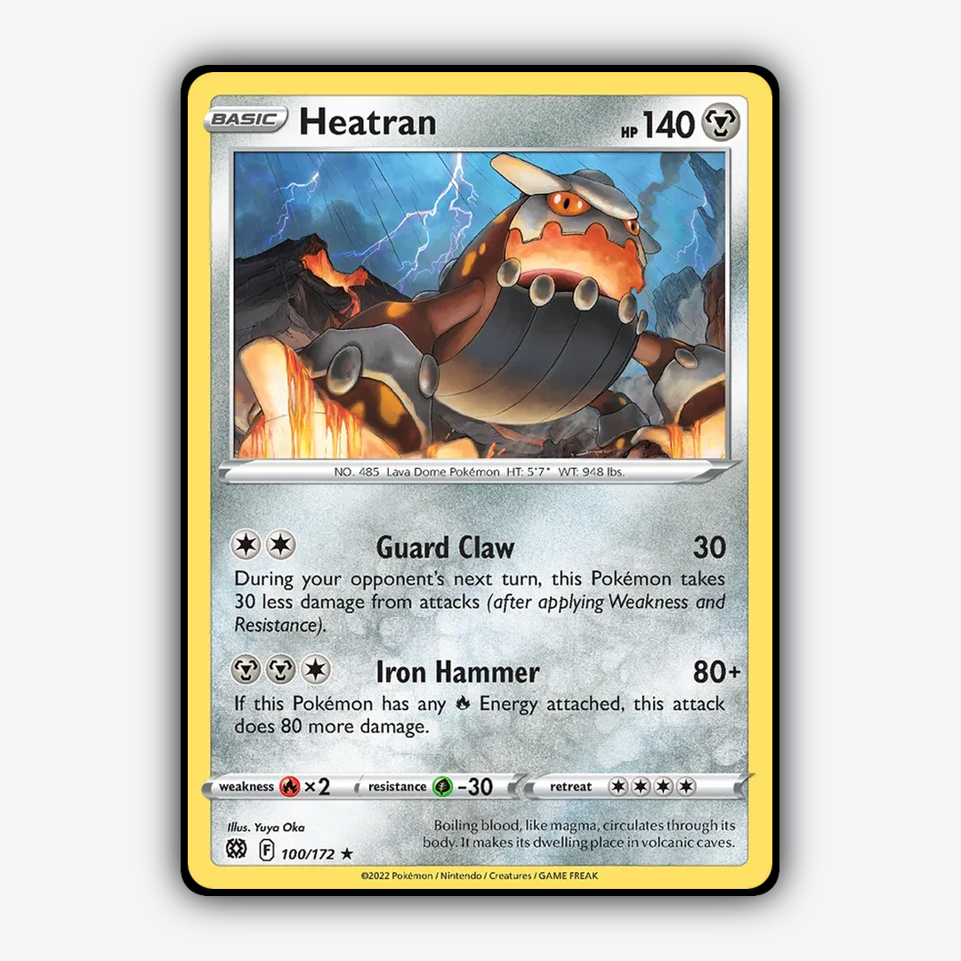 Heatran 100/172 - Brilliant Stars Set - Card Rug