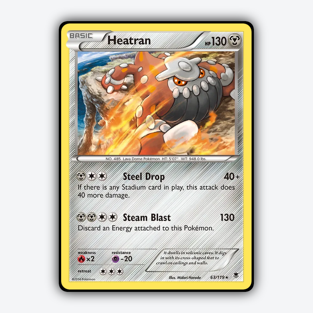 Heatran 063/119 - Phantom Forces Set - Card Rug