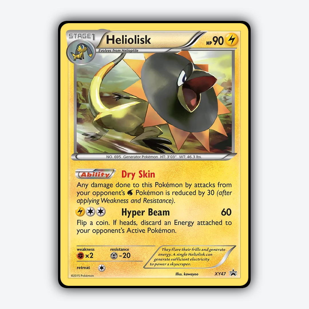 Heliolisk #47 - XY Black Star Promos Set - Card Rug