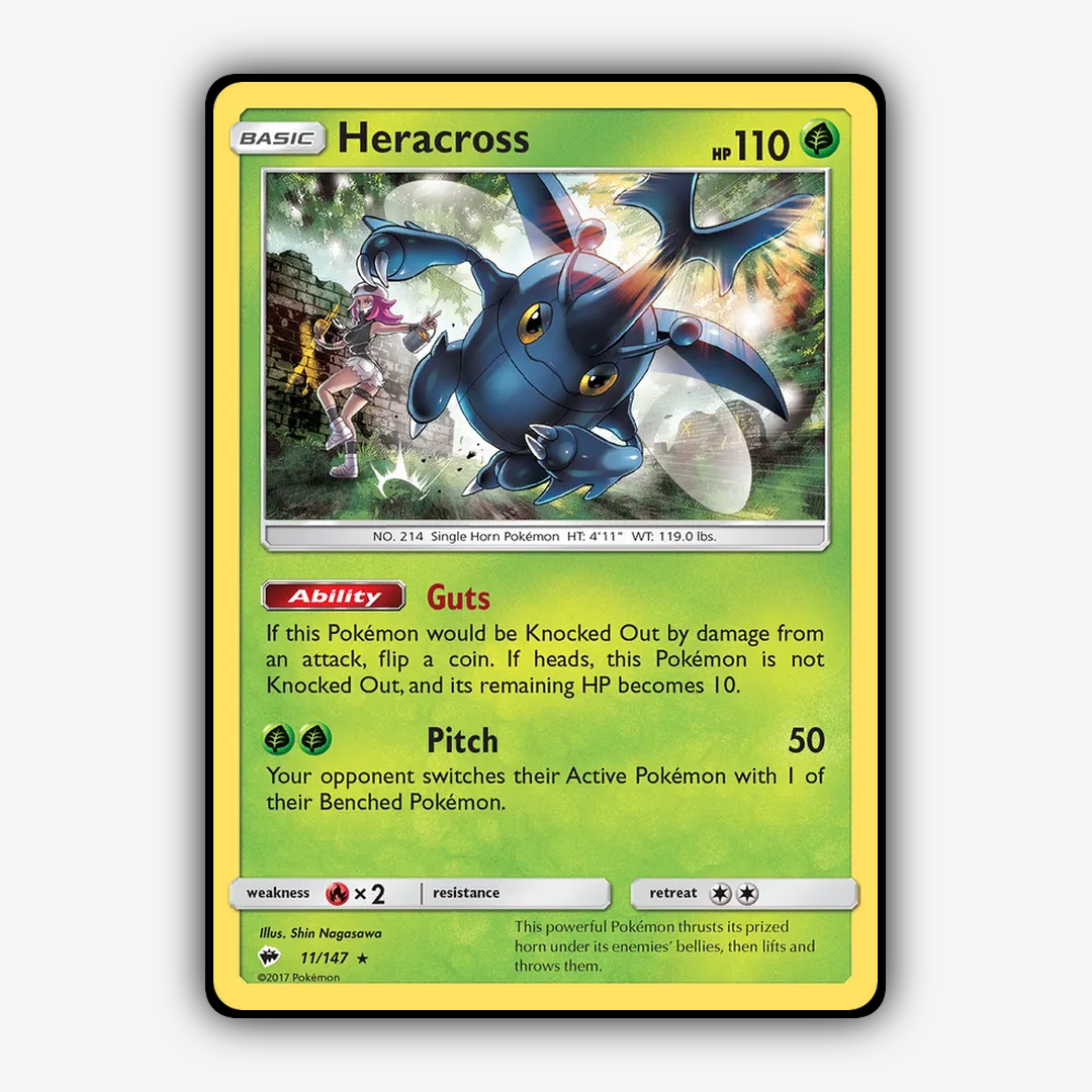 Heracross 011/147 - Burning Shadows Set - Card Rug