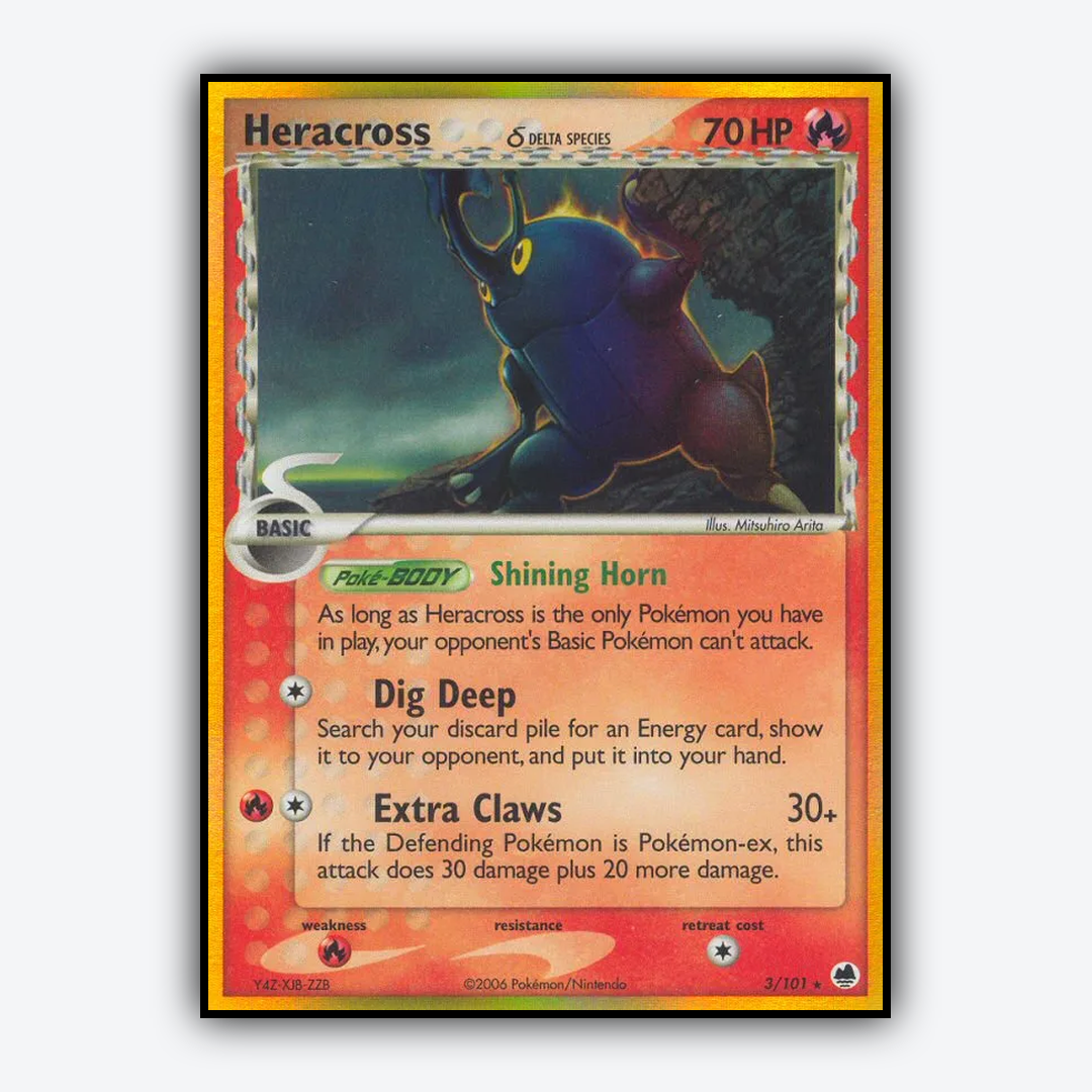 Heracross δ 003/101 - Dragon Frontiers Set - Card Rug