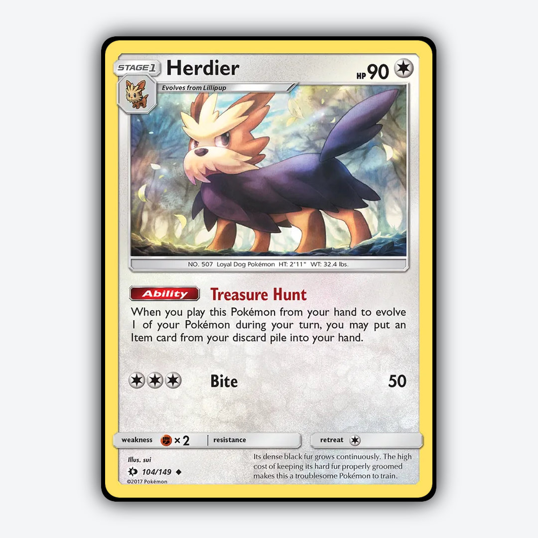 Herdier 104/149 - Sun & Moon Set - Card Rug