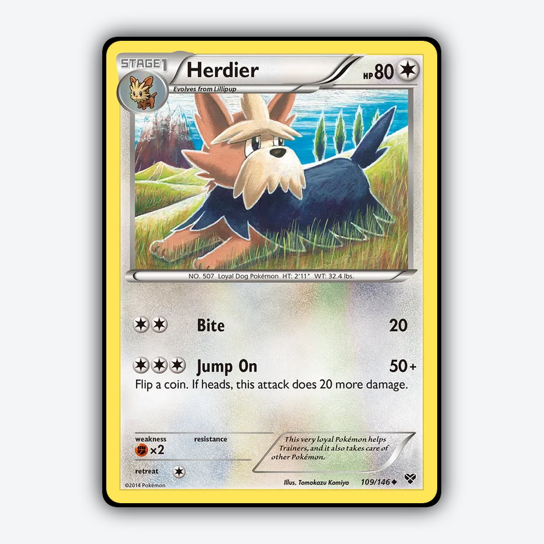 Herdier 109/146 - XY Set - Card Rug