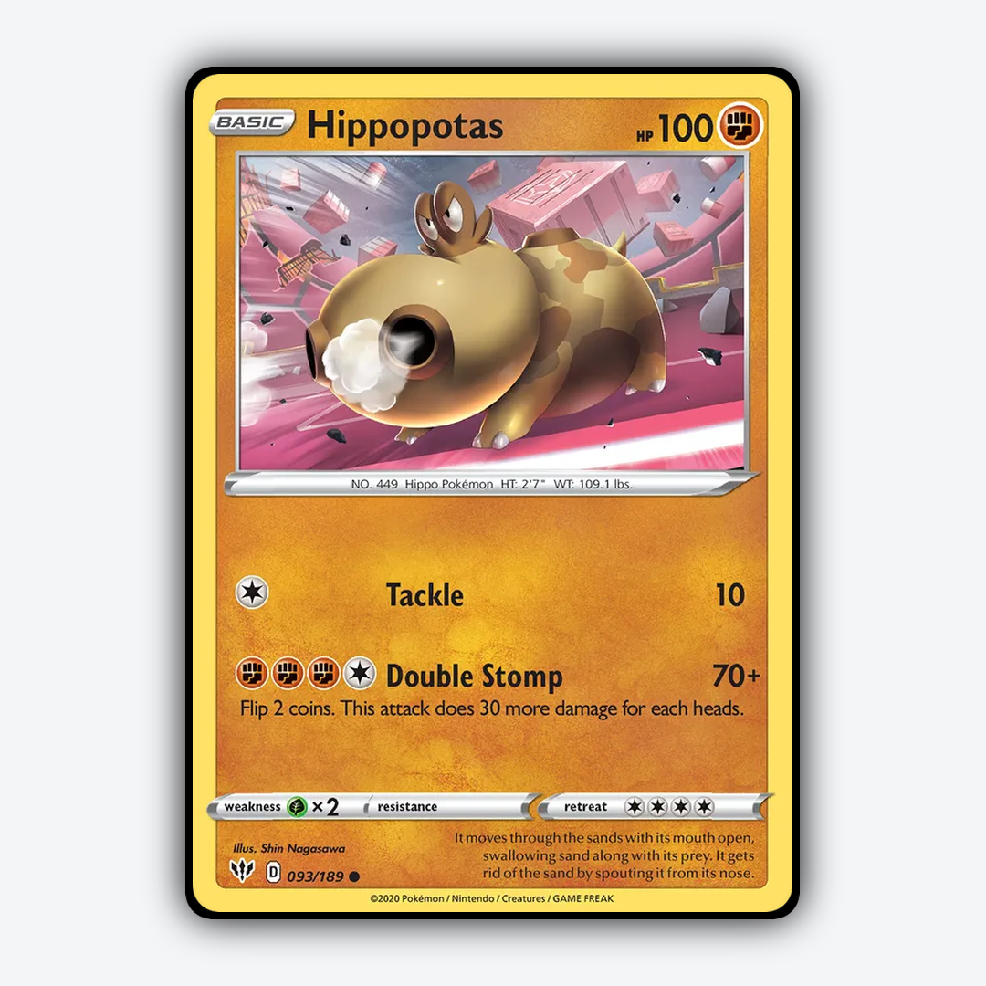 Hippopotas 093/189 - Darkness Ablaze Set - Card Rug