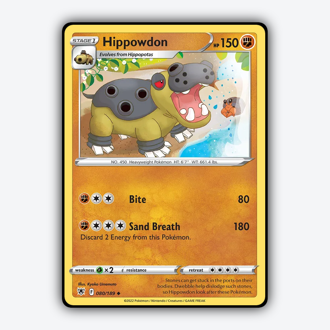 Hippowdon 080/189 - Astral Radiance Set - Card Rug