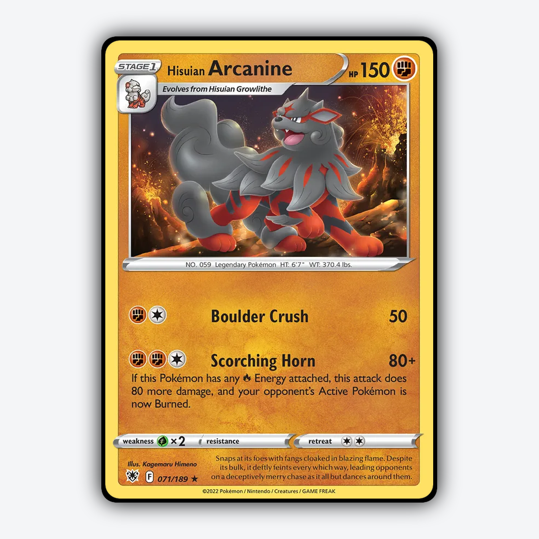 Hisuian Arcanine 071/189 - Astral Radiance Set - Card Rug