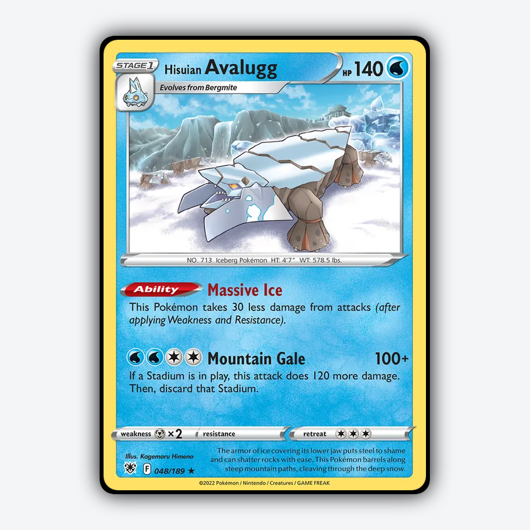 Hisuian Avalugg 048/189 - Astral Radiance Set - Card Rug