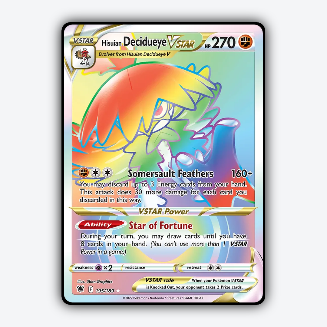 Hisuian Decidueye VSTAR 195/189 - Astral Radiance Set - Card Rug