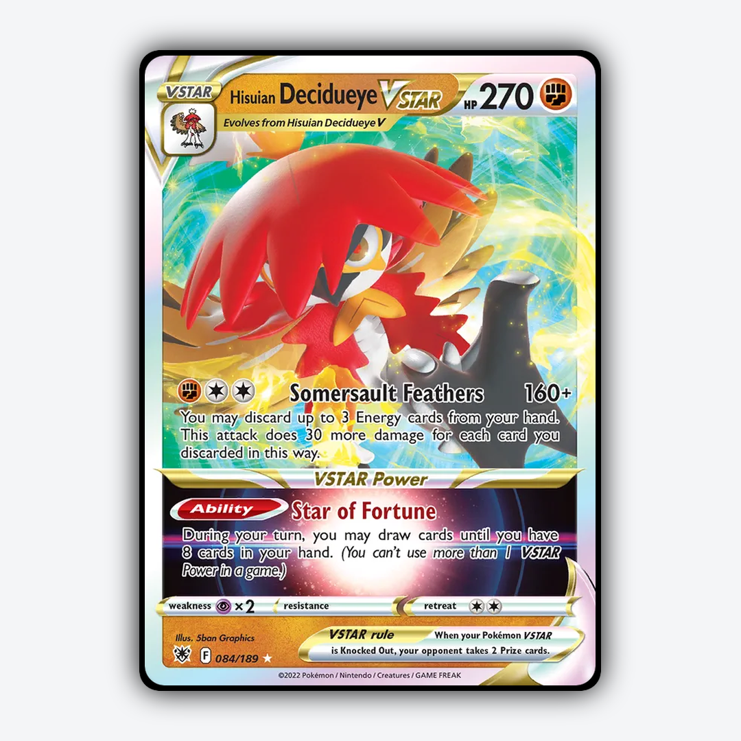 Hisuian Decidueye VSTAR 084/189 - Astral Radiance Set - Card Rug