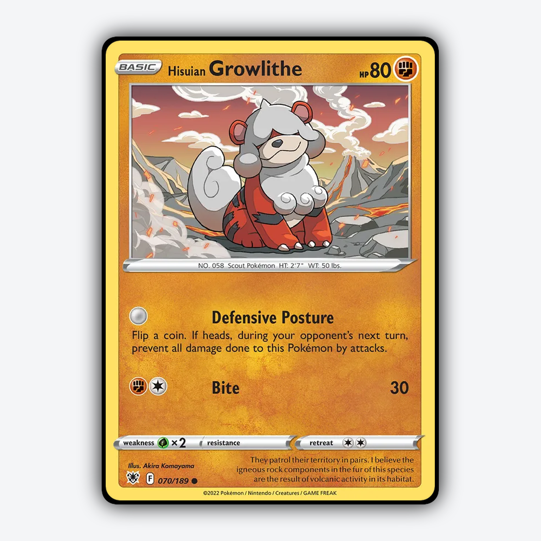 Hisuian Growlithe 070/189 - Astral Radiance Set - Card Rug