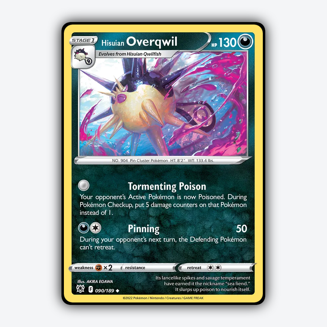 Hisuian Overqwil 090/189 - Astral Radiance Set - Card Rug