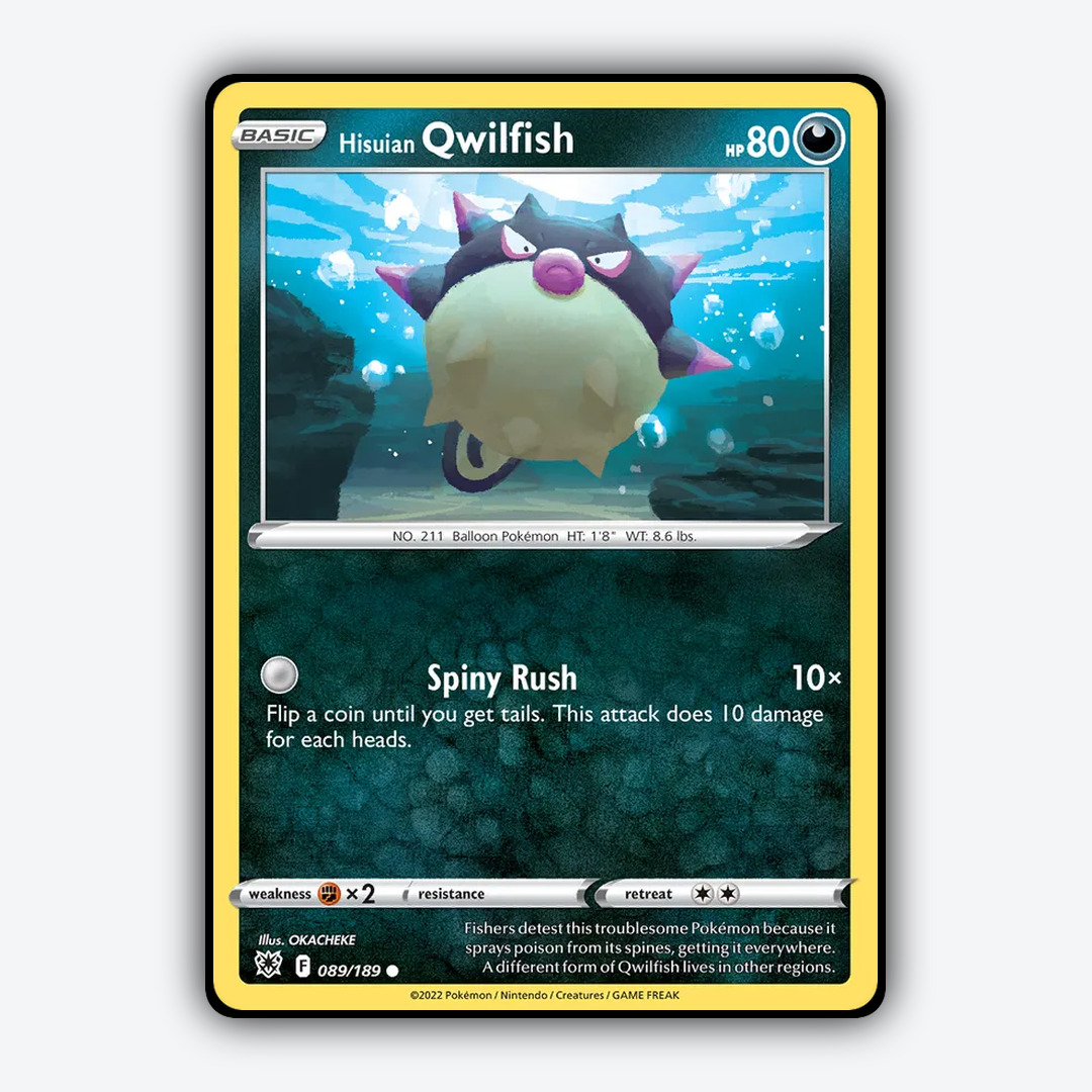 Hisuian Qwilfish 089/189 - Astral Radiance Set - Card Rug