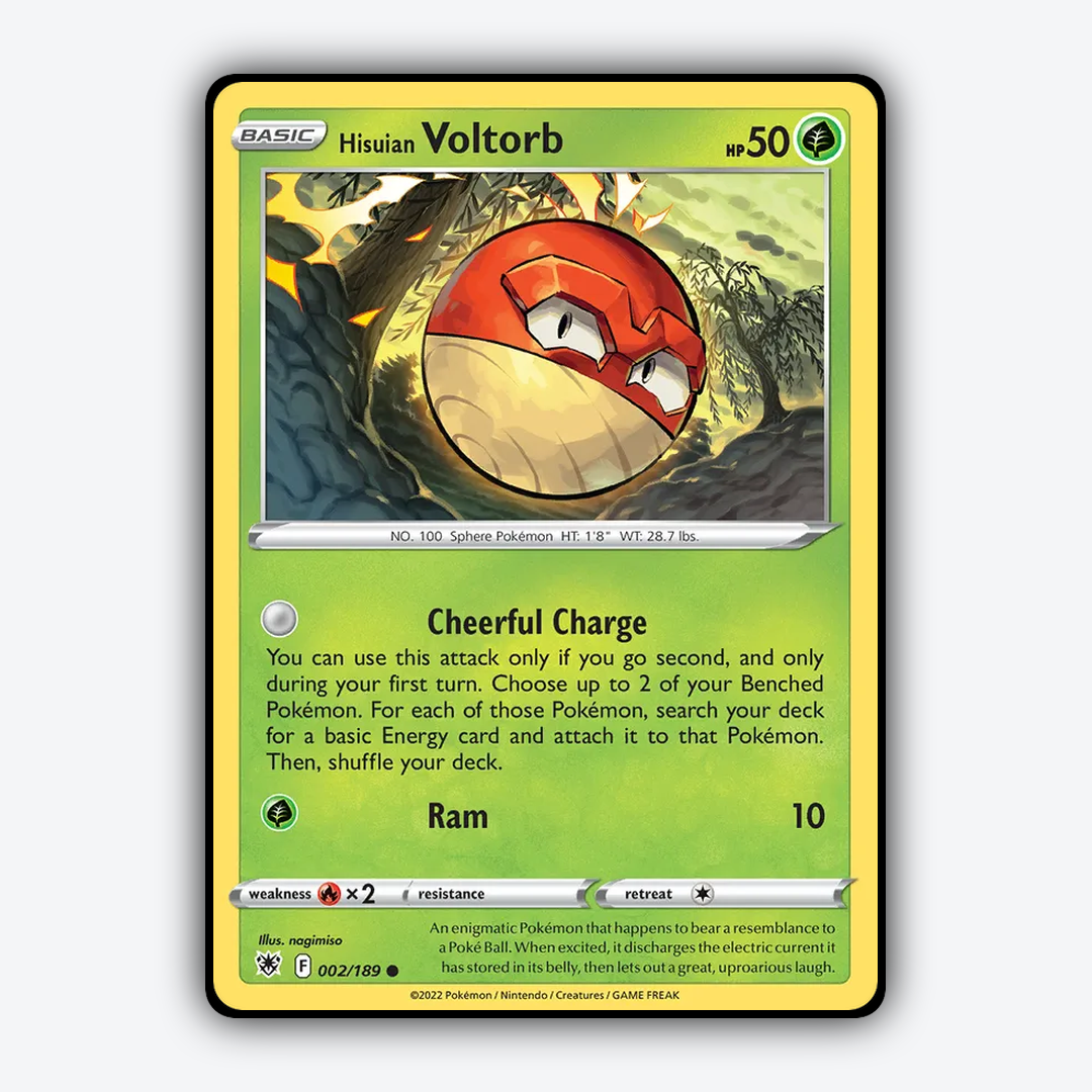 Hisuian Voltorb 002/189 - Astral Radiance Set - Card Rug