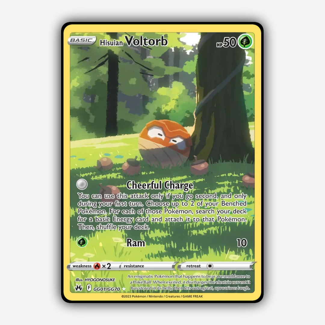 Hisuian Voltorb #1 - Crown Zenith Set - Card Rug