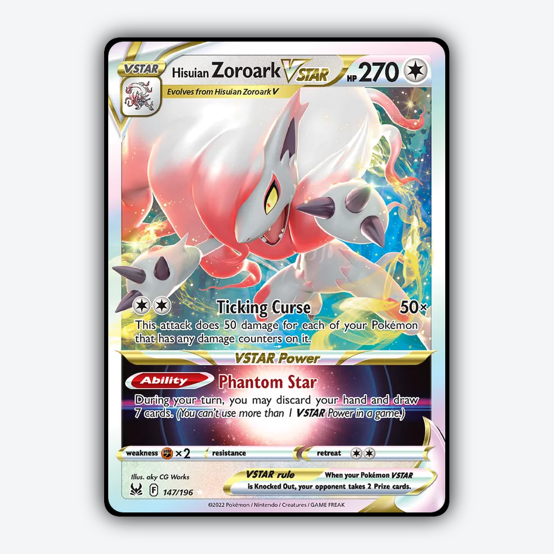 Hisuian Zoroark VSTAR 147/196 - Lost Origin Set - Card Rug