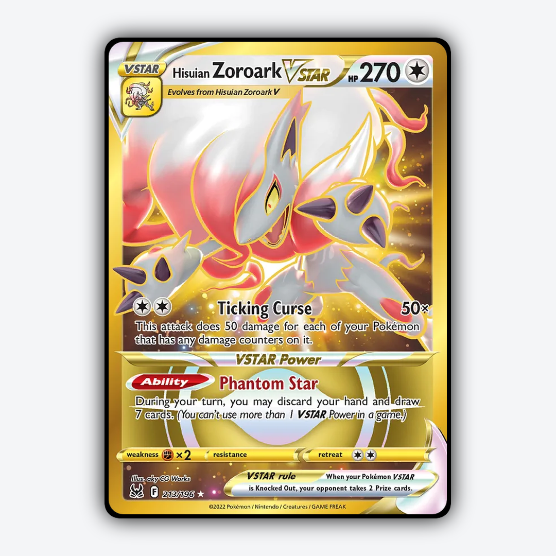Hisuian Zoroark VSTAR 213/196 - Lost Origin Set - Card Rug