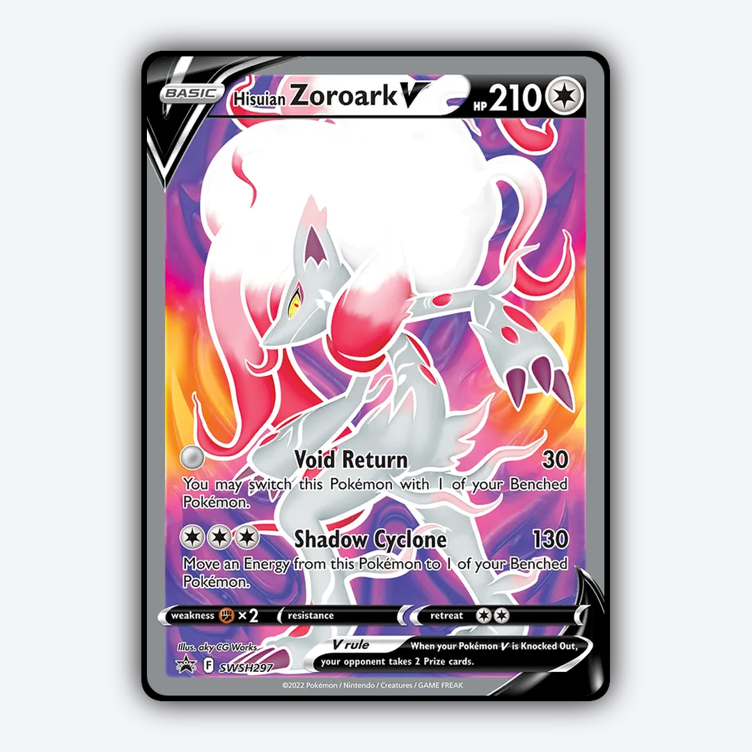 Hisuian Zoroark V #297 - SWSH Black Star Promos Set - Card Rug
