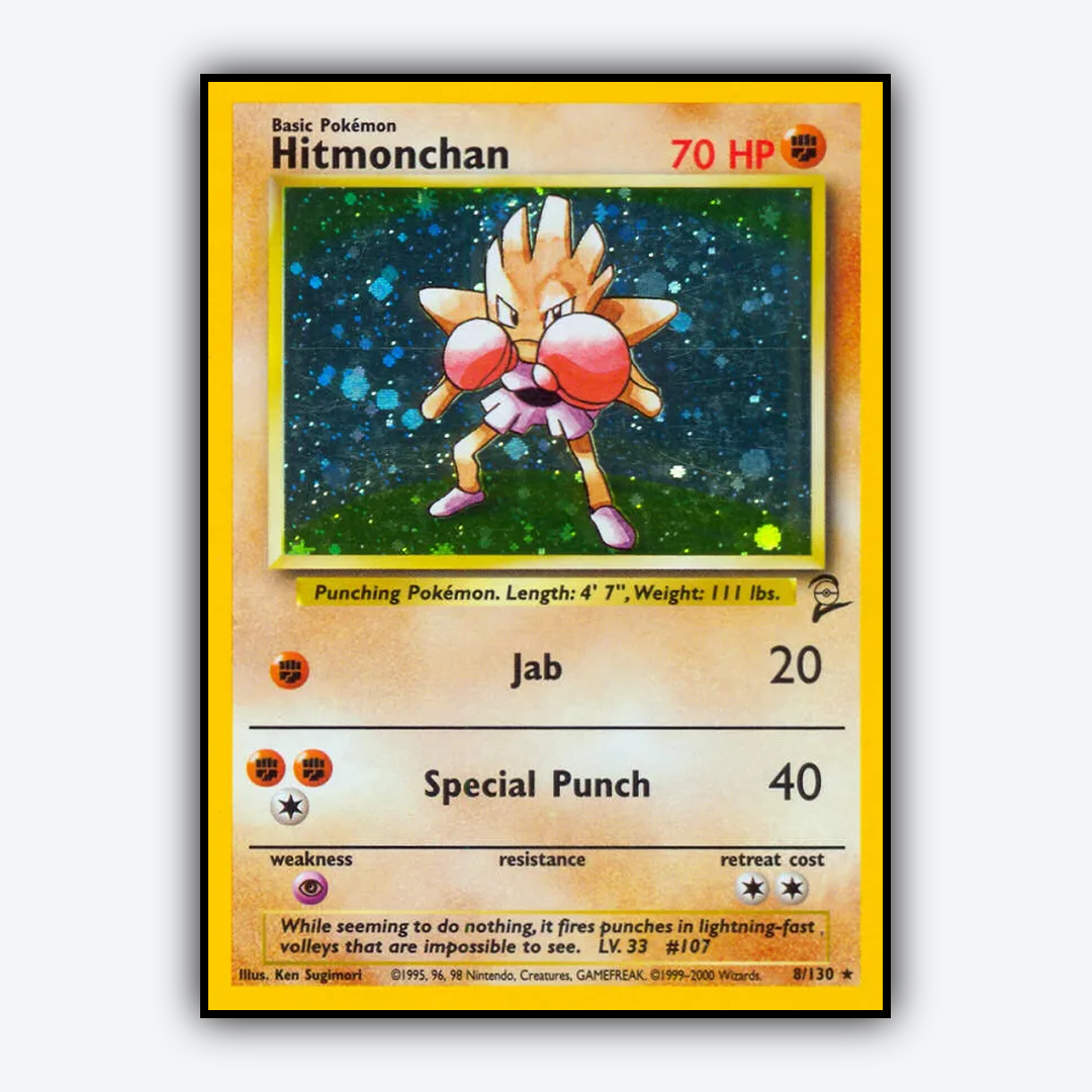 Hitmonchan 008/130 - Base Set 2 Set - Card Rug