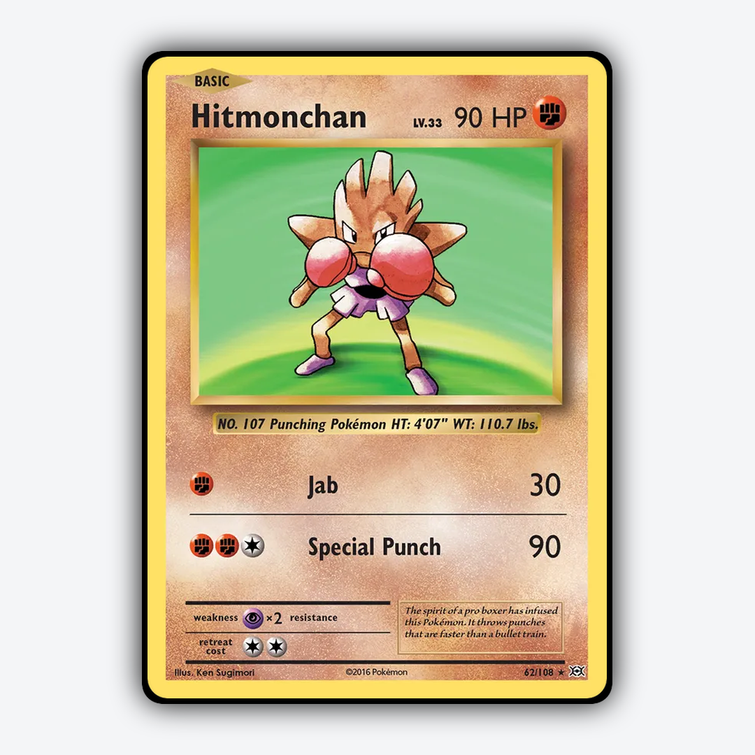 Hitmonchan #62 - Evolutions Set - Card Rug