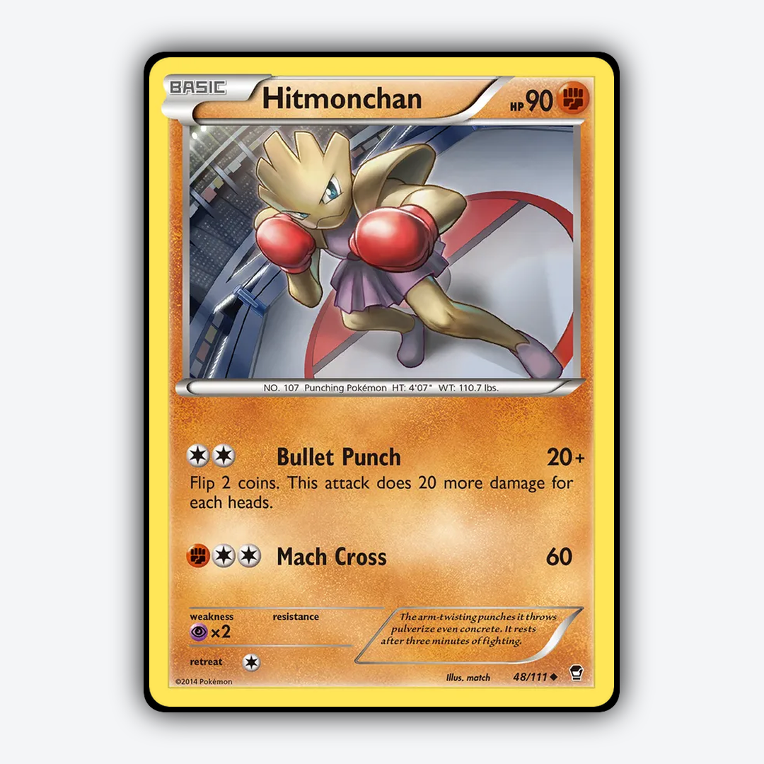 Hitmonchan 048/111 - Furious Fists Set - Card Rug