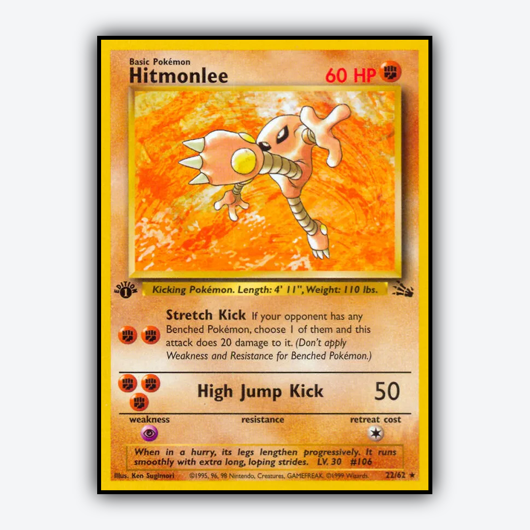 Hitmonlee 022/62 - Fossil Set - Card Rug