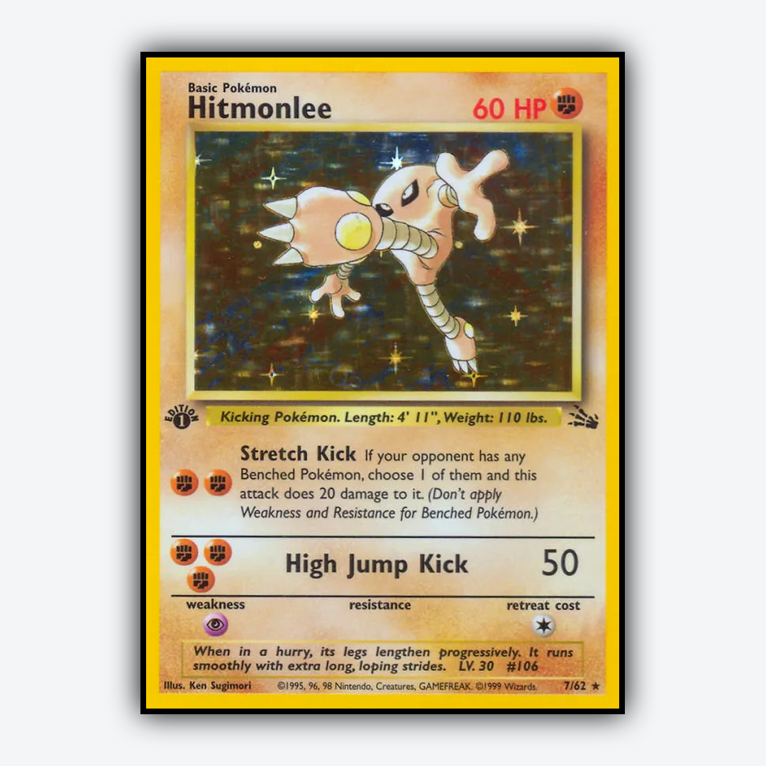 Hitmonlee 007/62 - Fossil Set - Card Rug