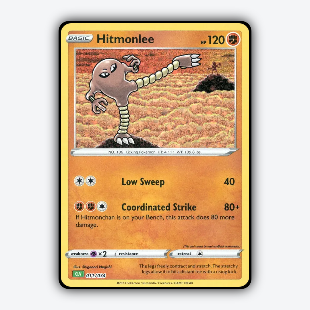 Hitmonlee 011/034 - Pokémon TCG Classic - Venusaur Set - Card Rug