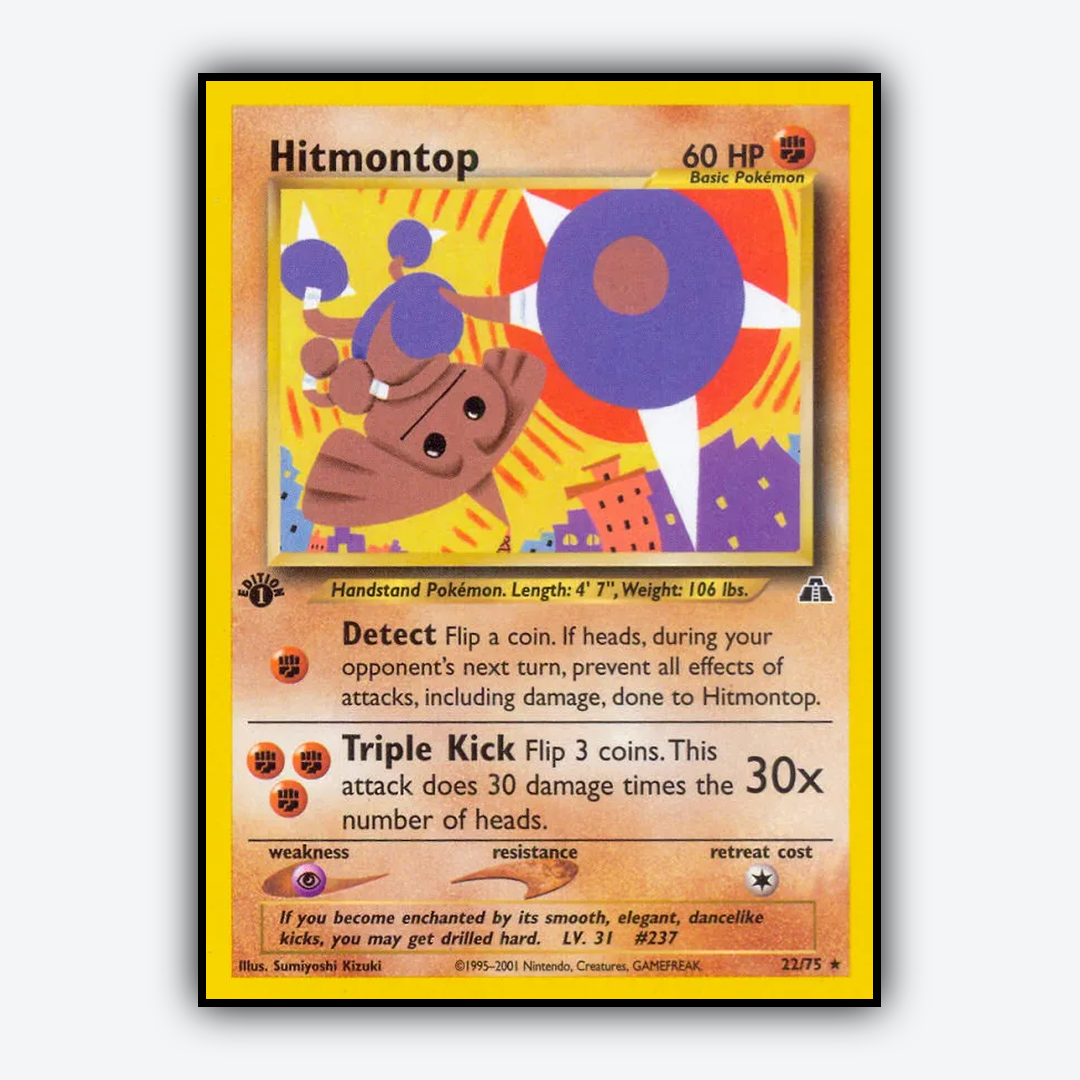 Hitmontop 022/75 - Neo Discovery Set - Card Rug
