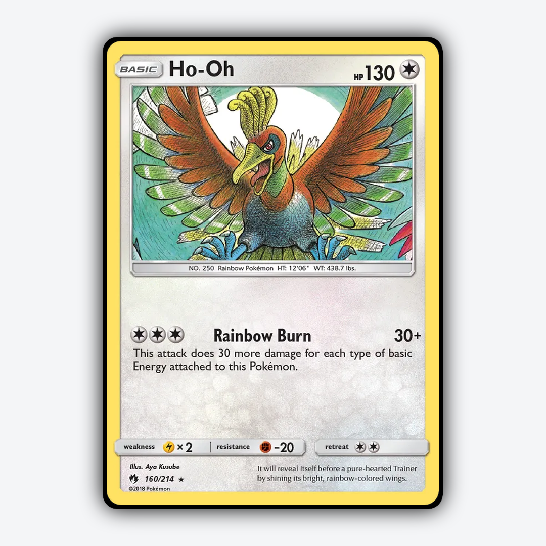 Ho-Oh 160/214 - Lost Thunder Set - Card Rug