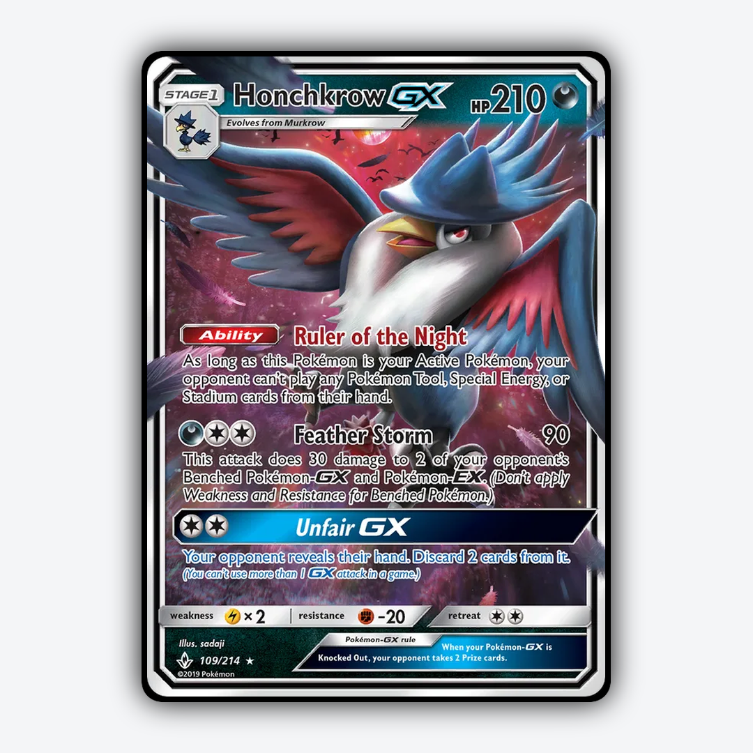 Honchkrow-GX 109/214 - Unbroken Bonds Set - Card Rug
