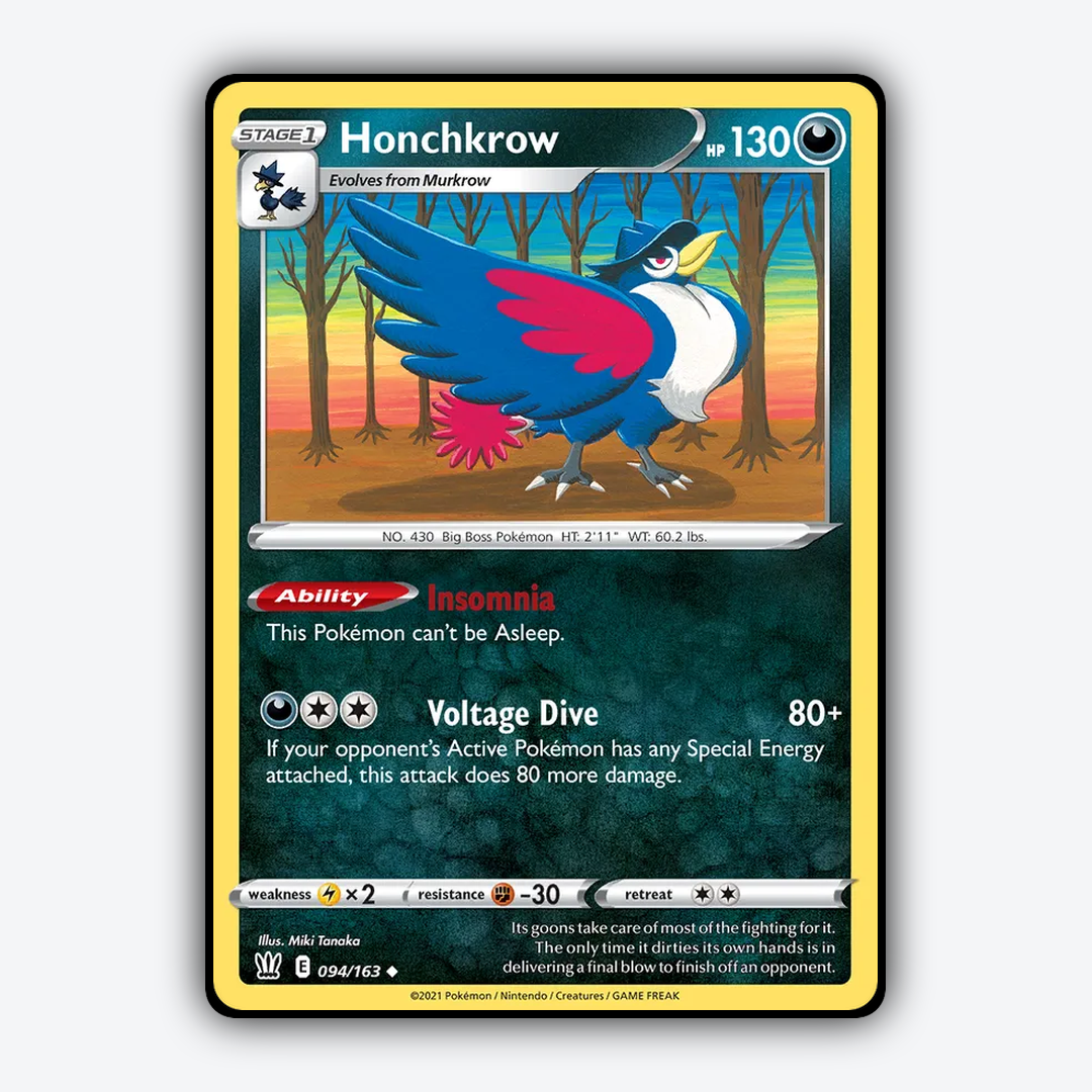 Honchkrow 094/163 - Battle Styles Set - Card Rug