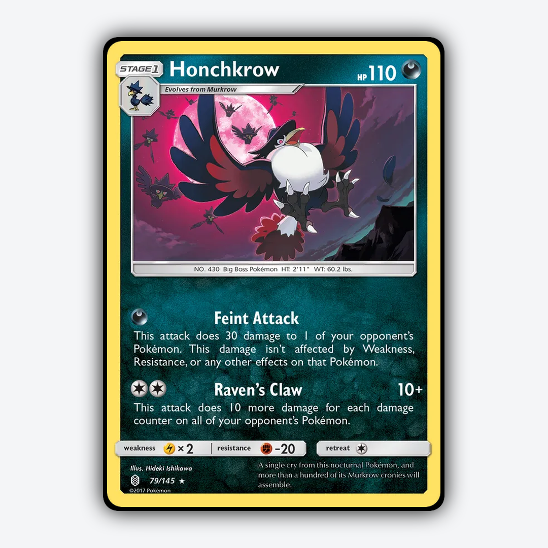 Honchkrow 079/145 - Guardians Rising Set - Card Rug