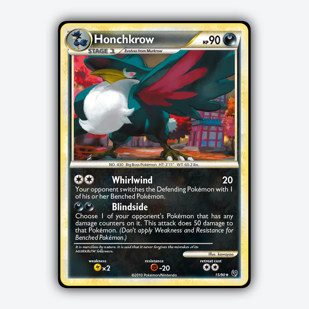 Honchkrow 015/90 - HS—Undaunted Set - Card Rug