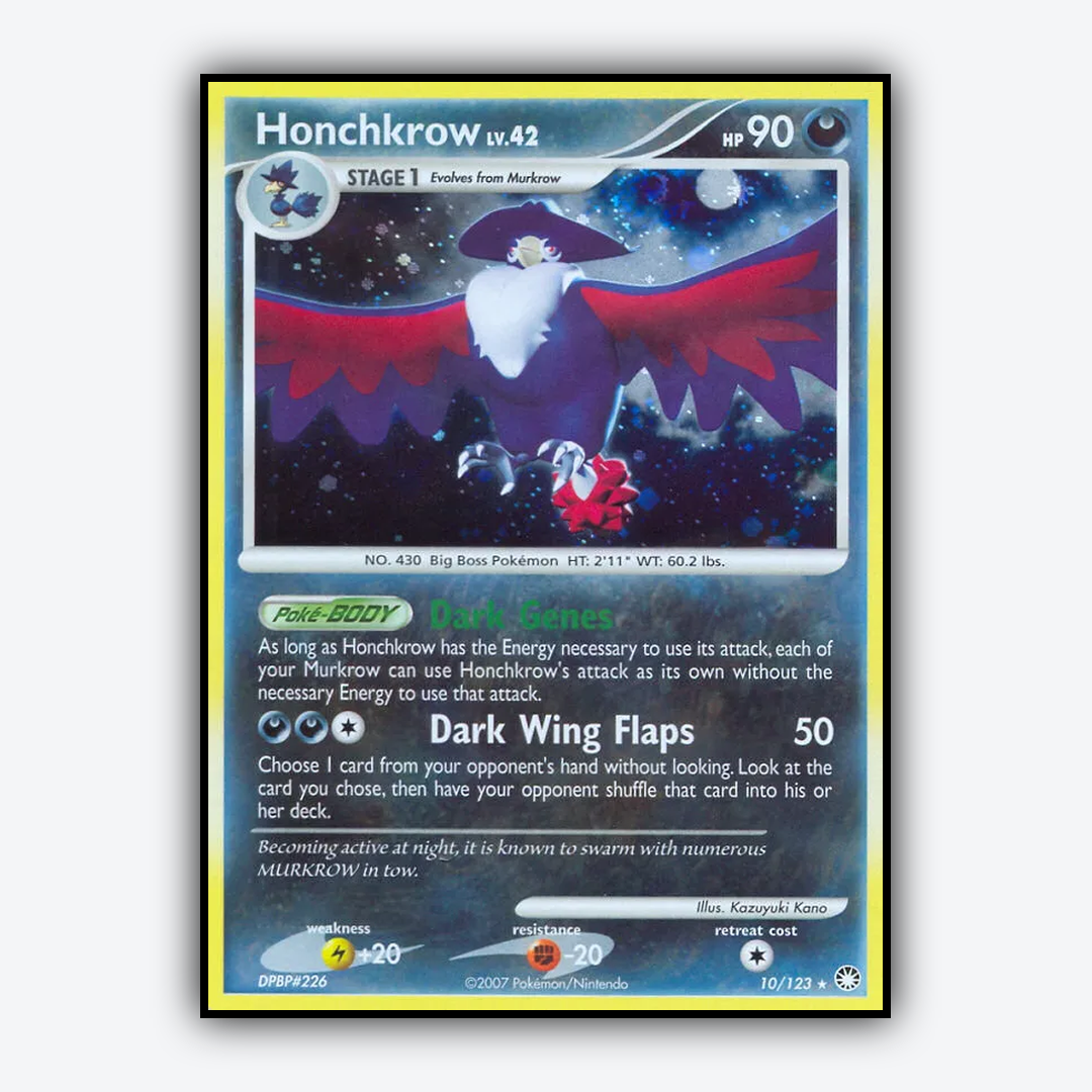 Honchkrow 010/123 - Mysterious Treasures Set - Card Rug