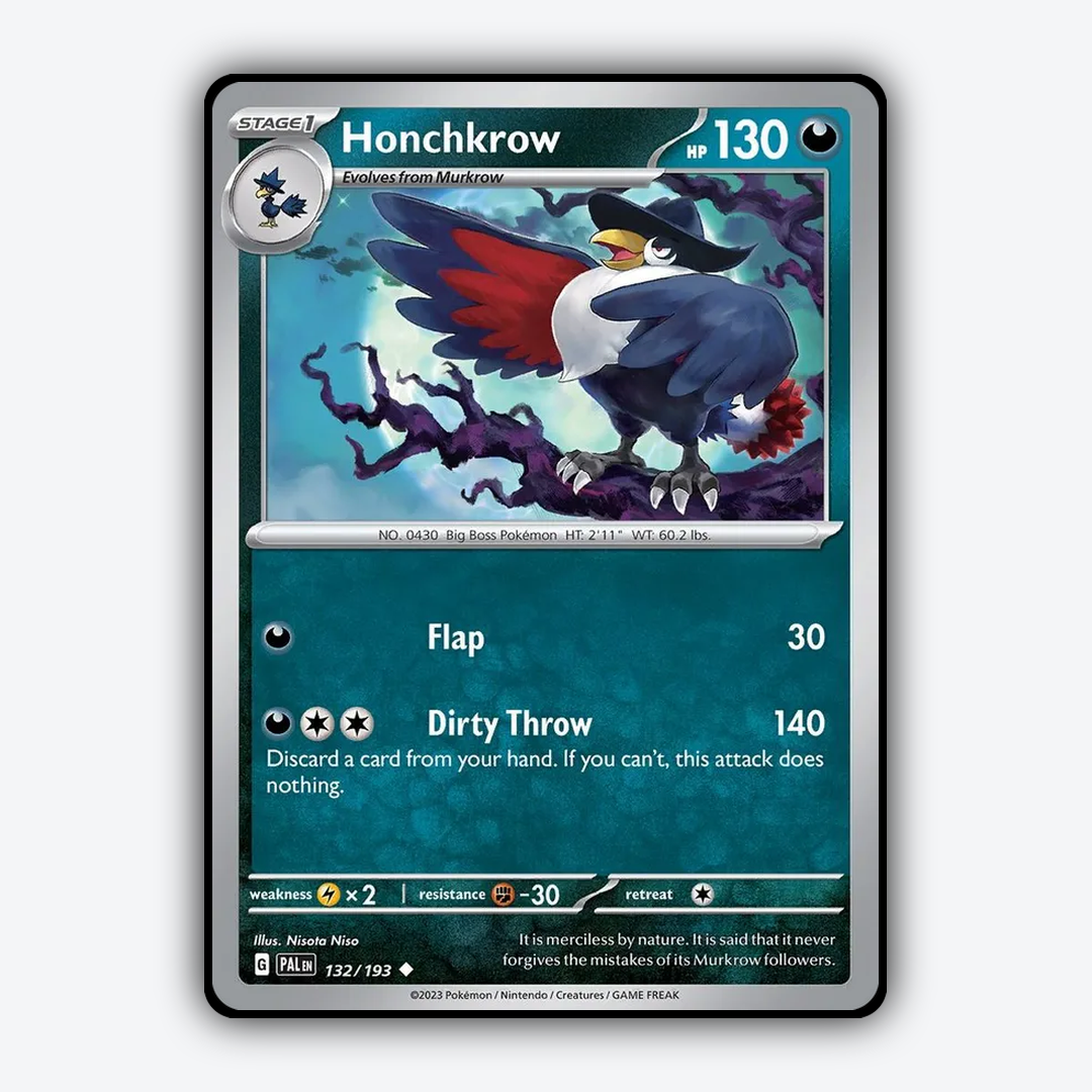 Honchkrow 132/193 - Paldea Evolved Set - Card Rug