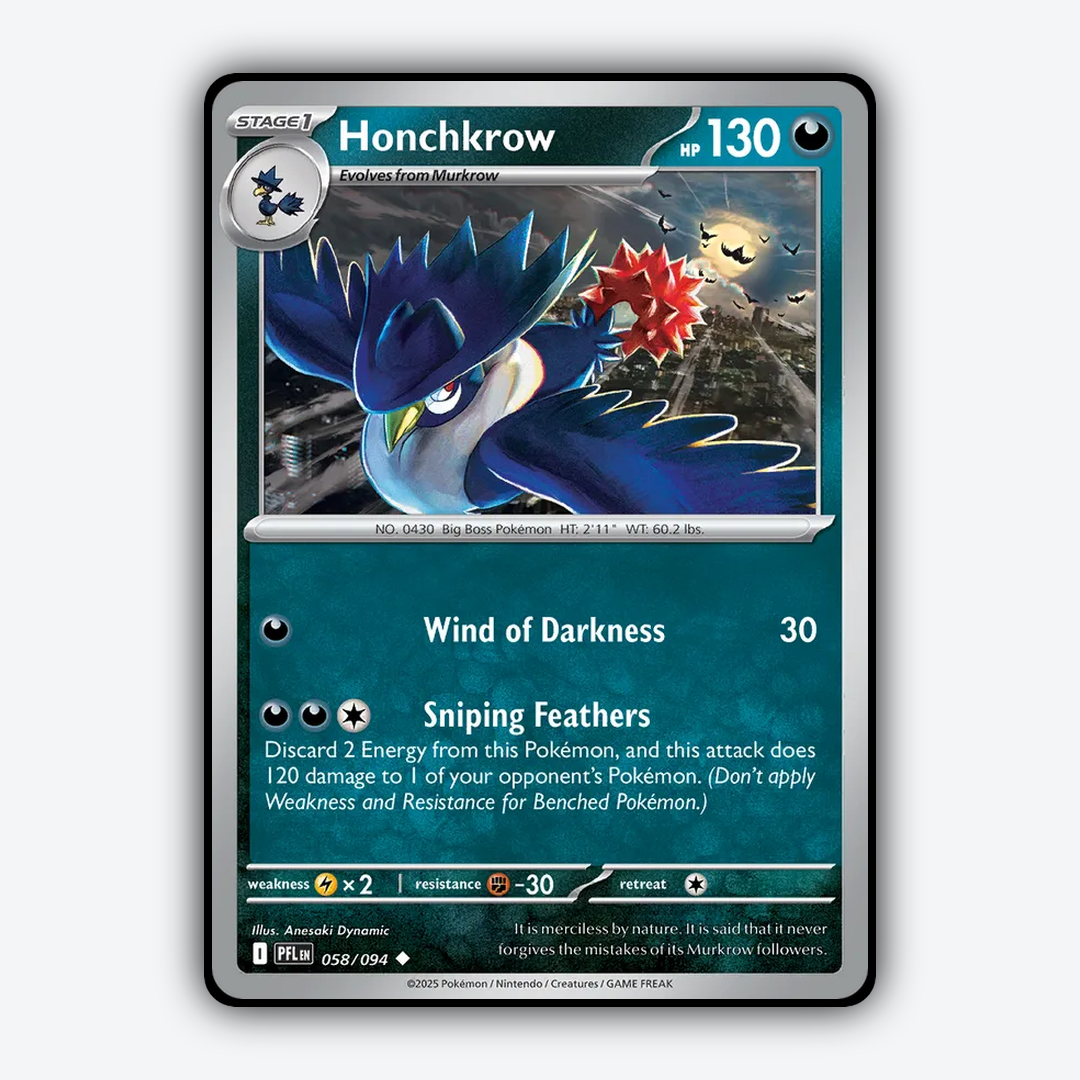 Honchkrow 058/094 - Phantasmal Flames Set - Card Rug