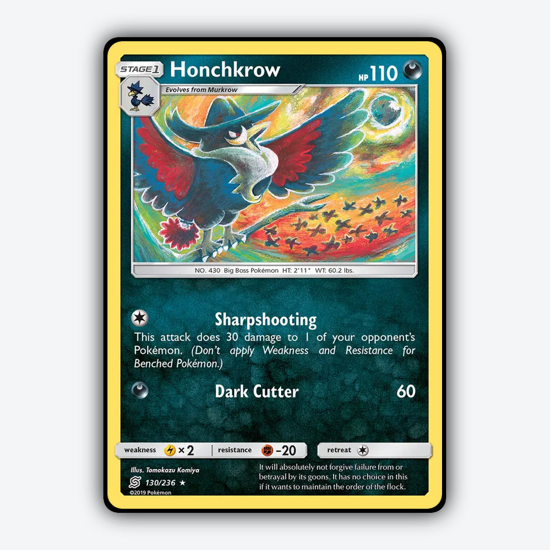 Honchkrow 130/236 - Unified Minds Set - Card Rug