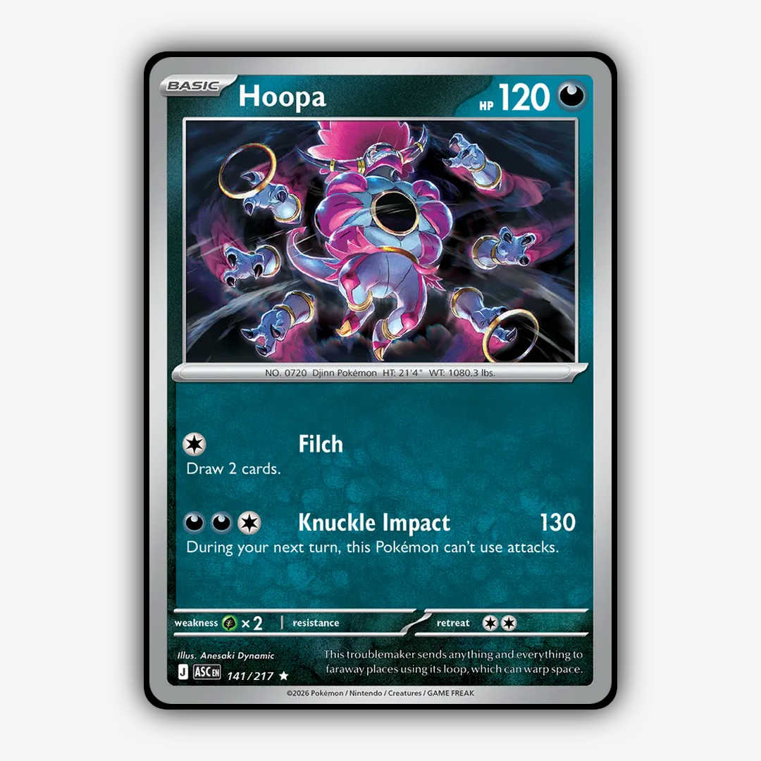 Hoopa 141/217 - Ascended Heroes Set - Card Rug