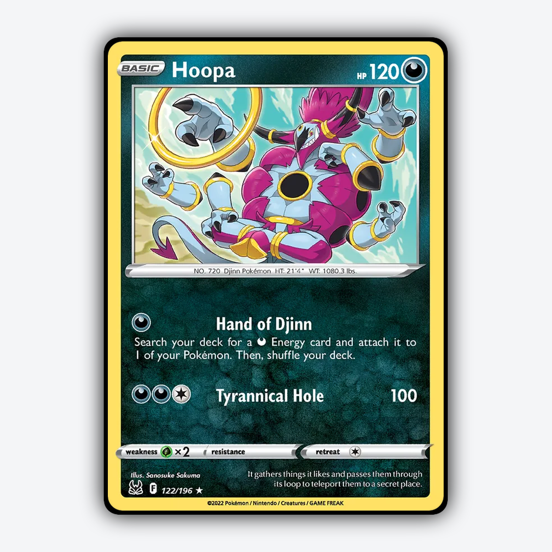 Hoopa 122/196 - Lost Origin Set - Card Rug