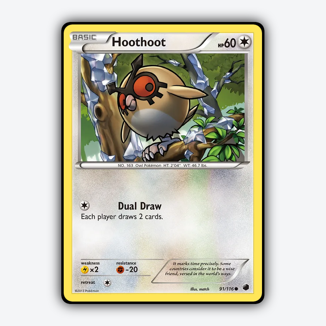 Hoothoot 091/116 - Plasma Freeze Set - Card Rug