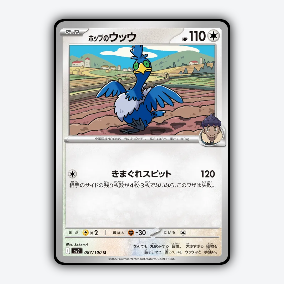 Hop's Cramorant 087/100 - Battle Partners Set - Card Rug (JP)